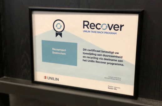 Het Unilin Recover Certificaat