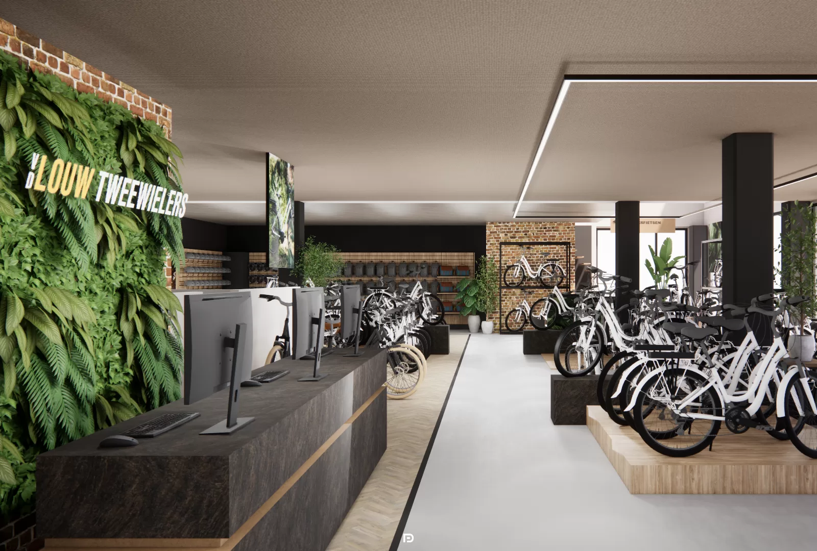 New store design for the bicycle shop Van der Louw Tweewielers